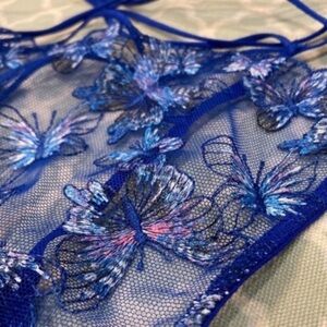 Victoria’s Secret Very Sexy Open Back Butterfly Embroidered Strappy Panty